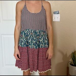 Spaghetti strap MultiPrint Dress